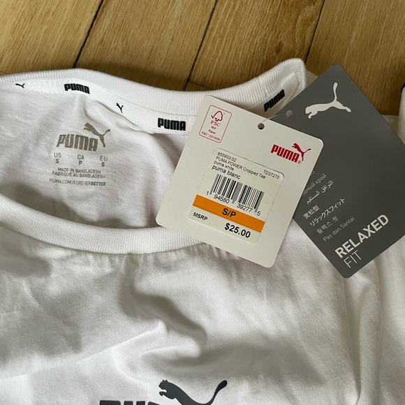 PUMA Power Cropped T-Shirt Nwt - Picture 4 of 4
